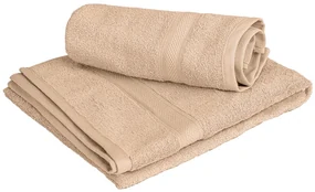 1x osuška CLARYSSE ELEGANCE 70x140 cm + 1x uterák CLARYSSE 60x110 cm 100% bavlna, piesková