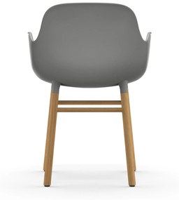 Stolička Form Armchair – sivá/dub