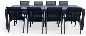 Záhradný jedálenský set Grande Pasto + 8x kovová stolička Ramada