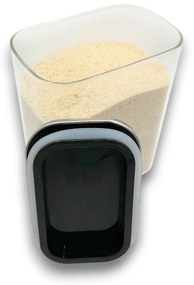 Arte Regal Sklenená obdĺžniková dóza s nerezovým vekom, 1,1l NEREZ VIVO