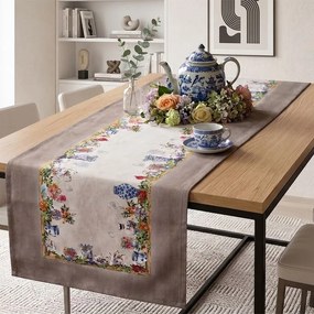 Behúň s potlačou ROZKVITNUTÁ ZÁHRADA 45 x 140 cm