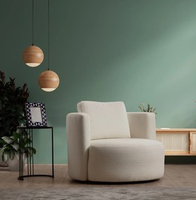 Moderné kreslo Asos Wing, 105 x 100 cm - krémová