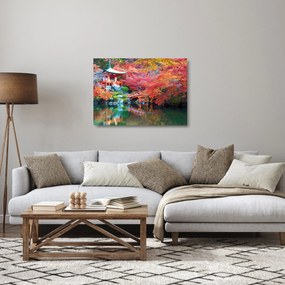 Sklenený obraz - Orientálna krajina (70x50 cm)