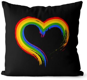 Vankúš LGBT Heart (Velikost: 40 x 40 cm)