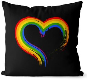 Vankúš LGBT Heart (Velikost: 55 x 55 cm)