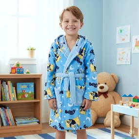Detský fleece župan s kapucňou Bluey, EU 98
