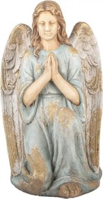 Béžová antik dekorácia socha anjel Angel Baroque - 34*36*55 cm