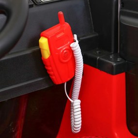 Ramiz Detské hasičské auto na batérie + Vodné delo + Megafón + Hasičský kohút + Pilot