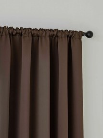 Blackout závesy Elias tmavohnedá – 140 × 250 cm (2 ks) - riasiaca stuha