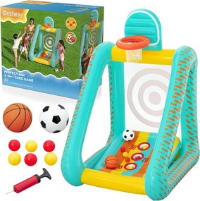 Bestway 3v1 záhradná hra basketbal + futbal + bránka 127x109x178cm 52813