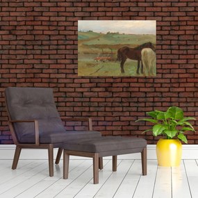 Obraz - Edgar Degas, Horses in a Meadow, reprodukcia (70x50 cm)