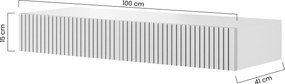 Závesný konzolový stolík Nicole 100 cm - biely mat