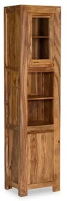 furniture-nabytek.cz - Masívna kúpeľňová skrinka Leeston z palisandrového dreva, lakovaná, hnedá – 45×35×185 cm
