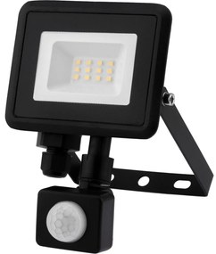 LED reflektor 10W 850lm 4000K IP65 Black so senzorom SOLAS