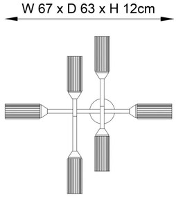 Endon 95045 - Kúpeľňový prisadený luster NATORI 6xG9/3W/230V IP44 lesklý chróm