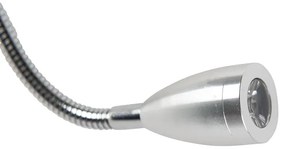 Moderná nástenná lampa biela so sivým tienidlom - Brescia