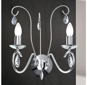 Orion WA 2-1093/2- Krištáľové nást. svietidlo ALESSIA 2xE14/40W/230V lesklý chróm