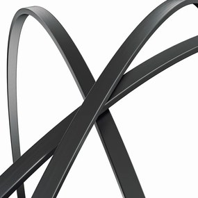 Erga Round, okrúhle zrkadlo 30cm, čierny rám, ERG-V01-ROUND-3030-BK