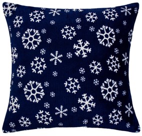 Domarex Dekoratívna obliečka na vankúš Snowflakes navy, 40 x 40 cm