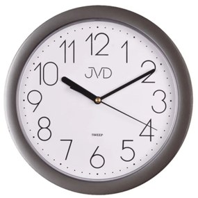 Plastové nástenné hodiny JVD HP612.7 metalické strieborné