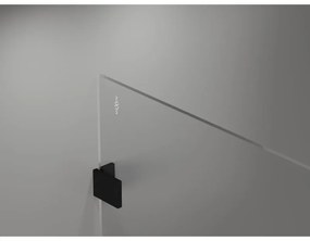 Mexen Lunar sprchová stena pravá 130 x 200 cm, 8mm číre sklo, čierna matná, 830-130-000-70-00-P