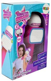 LEAN TOYS Detský mikrofón bezdrôtový karaoke Bluetooth ružový