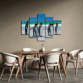 Obraz - Skupina kráľovských Tučniakov (150x105 cm)