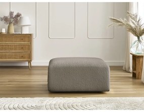 Sivohnedá podnožka z textílie bouclé Tina – Bobochic Paris