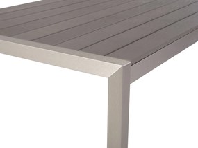 Hliníkový záhradný stôl 180 x 90 cm sivý VERNIO Beliani