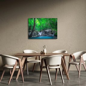 Obraz - Vodopád Erawan, Kanchanaburi, Thajsko (70x50 cm)