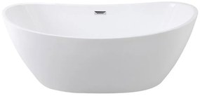 Voľne stojaca vaňa Ayla 170/80 so sifónom Klik-Klak s obdĺžnikovým prepadom Slim chróm