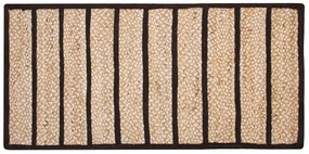 Jutový koberec 80 x 150 cm béžová/čierna KARADONA Beliani