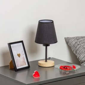 Brilagi - Stolná lampa NUBILA WOOD 1xE27/25W/230V dub/čierna