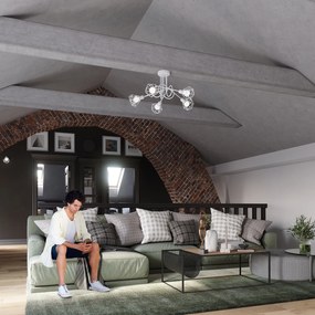 Bodové svietidlo Artemis, 2x biele drôtené tienidlo, (možnosť polohovania)