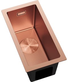 Mexen Trixo, 1-komorový nerezový drez 230 x 440 mm, brúsená meď, vzor voština, 6411221000-65HC