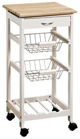 Kesper 25814 Kuchynský vozík s pracovnou doskou, 77 x 36 x 36 cm