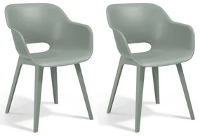 Keter Vonkajšie stoličky Akola 2 ks, vintage zelené 432689