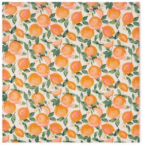 Umývateľný obrus, cca 90 x 90 cm, oranžový