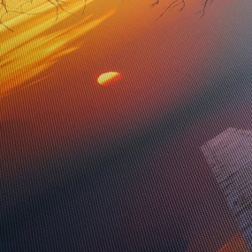 Obraz mostu pri západe slnka (120x50 cm)