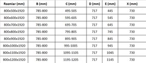 Mexen Pretoria, sprchovací kút 80 (dvere) x 70 (stena) cm, 6mm číre sklo, chrómový profil + čierna sprchová vanička, 852-080-070-01-00-4070