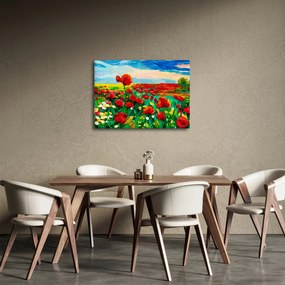 Obraz poľa s vlčími makmi (70x50 cm)