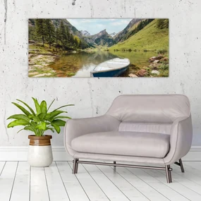 Obraz - Seealpsee, jazero Švajčiarska (120x50 cm)