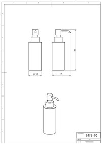 Novaservis - Dávkovač mydla na postavenie kov Metalia 1 chróm, 6178,0