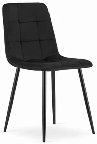 Set troch jedálenských stoličiek KARA čierne (čierne nohy) (3ks)