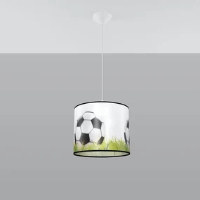 Detské závesné svietidlo Ball C, 1x plastové tienidlo so vzorom, (fi 30cm)