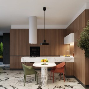 Závesné svietidlo Bilo, 1x čierne kovové tienidlo