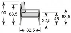 Doppler EXPERT LOUNGE - záhradné hliníkové sedenie 3+1+1