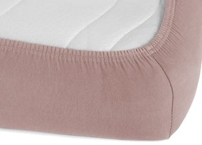 Detské jersey napínacie prestieradlo do postieľky JR-024 Hnedoružové 60 x 120 x 10 cm - do postieľky