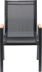 Garden Line POLYWOOD OCELOVÁ ZÁHRADNÁ STOLIČKA 61 x 56 x 90 CM ČIERNA