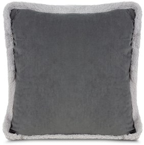 VIANOČNÁ DEKORAČNÁ OBLIEČKA NA VANKÚŠ BOW 1KS 45X45 CM TMAVOSIVÁ